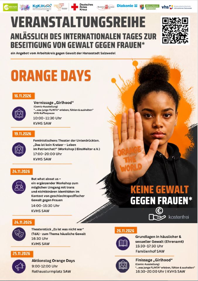 Flyer rund um den Aktionstag am 25.11.2026